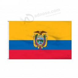 in het groot 100% polyester 3x5ft voorraad gedrukt Ecuadoraanse vlag van Ecuador