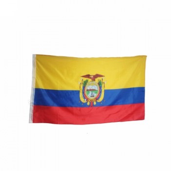 Promocional excelente tela impresión personalizada bandera de ecuador