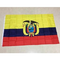 Promoção de fábrica popular tamanho diferente personalizado poliéster bandeira do equador