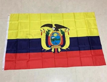 Promoção de fábrica popular tamanho diferente personalizado poliéster bandeira do equador