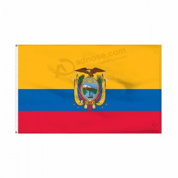 에콰도르 국가의 도매 사용자 정의 인쇄 폴리 에스터 국기