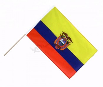 Großhandel Ecuador Hand wehende Flagge mit hoher Qualität