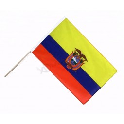 groothandel Ecuador hand zwaaien vlag met hoge kwaliteit