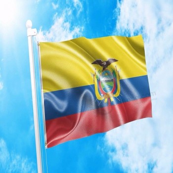 knitted factory price good standard ecuador's national flag