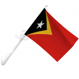 nationaal land Oost-timor muur gemonteerde vlag met paal