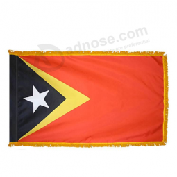 Polyester East Timor national tassel flag for hanging