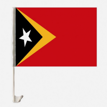 gestrickte Polyesterlandosttimor-Autofenster-Klippflagge