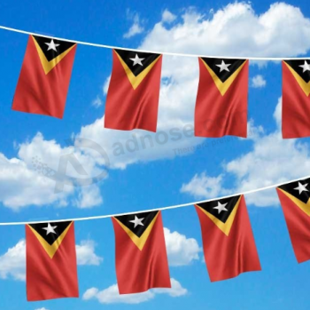 bandera decorativa de la cuerda del país de Timor Oriental del poliéster