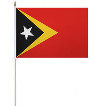 Großhandel Polyester Osttimor Stick Flagge für Sport