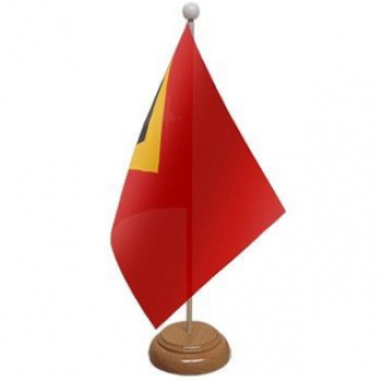 Venta caliente juegos de soporte de asta de bandera de mesa de timor oriental