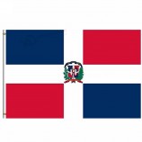 100% gebreide polyester Dominicaanse Republiek 90 * 150cm aangepaste maat vlag
