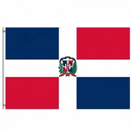 100% knitted polyester dominican republic 90*150cm customized size flag