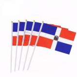 custom gebreide polyester nylon dominicaanse hand zwaaien stok vlag bandana