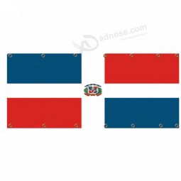 flying style giant dominican republic mesh flag for tailgating