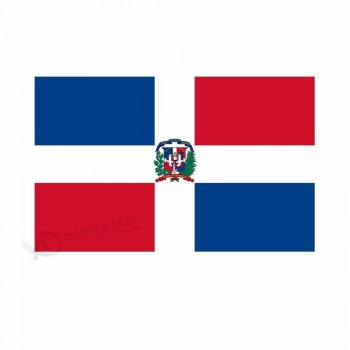 Estoque 100% poliéster 90 * 150 cm dominica bandeira do país nacional