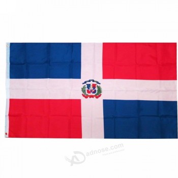 Stock barato poliéster 90 * 150 cm banderas dominica