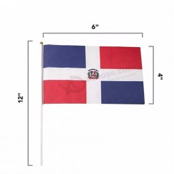 Top quality football fans handheld cheering mini Dominica Rep country flag