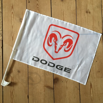 bandera de logotipo de Dodge personalizada para ventana de coche Bandera de coche de Dodge