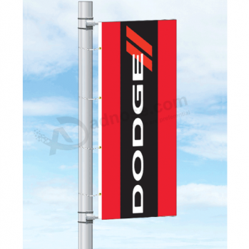 Hot selling street pole dodge advertising banner flag