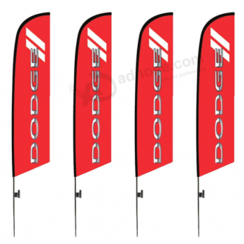 Digital printed advertising Dodge swooper banner flags