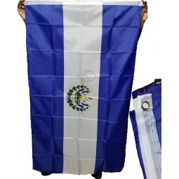 Bunfires 3x5 3ftx5ft El Salvador El Salvadorian 2-seitige doppelseitige 2-lagige Polyesterfahne Nationalbanner