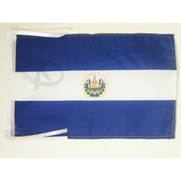 Fahne El Salvador Fahne 18 '' x 12 '' Kordeln - salavadorianische kleine Fahnen 30 x 45cm - Fahne 18x12 in