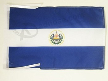 Fahne El Salvador Fahne 18 '' x 12 '' Kordeln - salavadorianische kleine Fahnen 30 x 45cm - Fahne 18x12 in