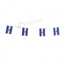 El Salvador Fahnen salvadorianischen kleine Zeichenfolge Flagge Banner Mini National Country World Flaggen Wimpel Banner für Party-Events