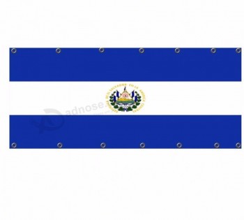 Multicolor small El Salvador mesh flag for Festival Decoration