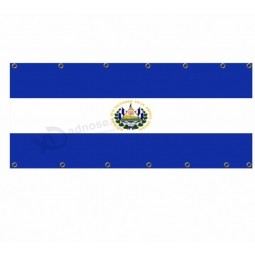 multicolor small El salvador mesh flag for festival decoration