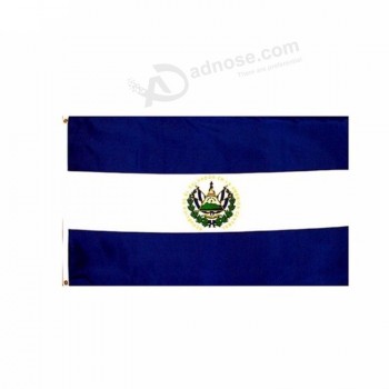 дешевый 3x5ft крытый / открытый национальный флаг Сальвадора