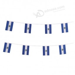 mini El salvador flags banner string,decorations supplies for salvadoran theme party celebration events custom bunting flags