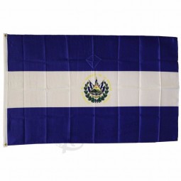 vendas por atacado impressão de seda 3x5 pés impresso poliéster barato 3x5ft bandeira nacional de el salvador