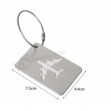 aluminum luggage Tag airplane shape travel suitcase Bag ID metal luggage tags