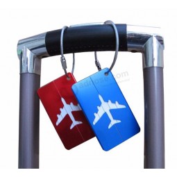 etiqueta de equipaje de avión de metal personalizado al por mayor