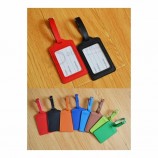 aangepaste merklabels zacht pvc rubber duurzaam reis waterdicht bagagelabel met drukknoopklep