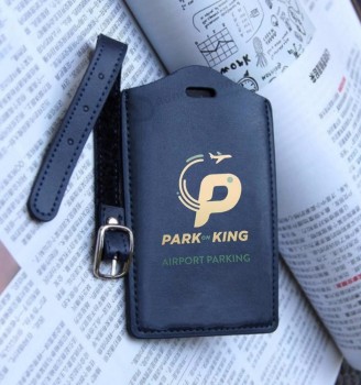 PU皮革DIY徽标打印定制标签巡航飞机旅行行李标签促销