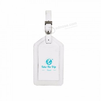 custom personalized logo brand labels business work leather luggage tag airport baggage wedding gift luggage tag