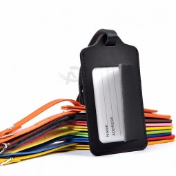 带有软PU皮革商务旅行定制公司标志的行李牌便宜的价格散装礼品
