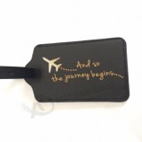 wholesale standard size labels soft PU rubber tag airline travel custom leather luggage tag with personal logo