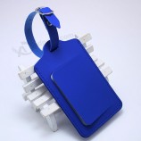 porta targhette portaoggetti moda personalizzato logo in pelle pu etichetta bagaglio con patta con bottone a pressione