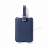 gepersonaliseerde OEM goedkope geschenken zachte vliegtuig bagage reizen pu lederen aangepaste bagagelabel met drukknoop flap