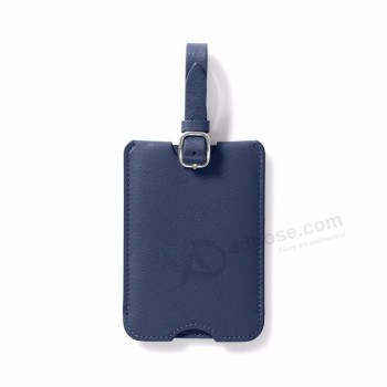 personalized OEM cheap gifts soft airplane baggage travel pu leather custom luggage tag with snap button flap