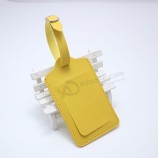 Nieuw design bagagelabels PU lederen blanco aangepaste merk bulk bagagelabel met drukknoop flap