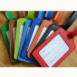 etichetta per bagagli in pelle di colore delizioso con logo personalizzato di qualità superiore di qualità superiore per la promozione