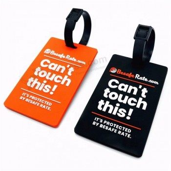 Neue Ankunftsgewohnheit prägte Logosicherheitsreisefluglinie weichen Silikonkautschuk-Gepäckanhänger PVC-2D / 3D