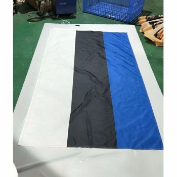 изготовленный на заказ 3 * 5-футовый флаг Эстонии с полиэфирным материалом