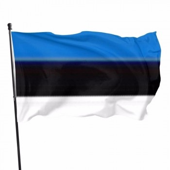 標準サイズポリエステルエストニア旗バナー卸売