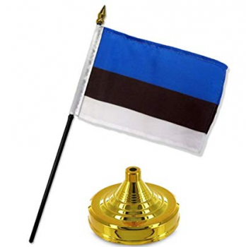 ventas de fábrica oficina decorativa mini estonia bandera de mesa