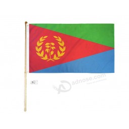 оптовый супермаркет 3x5 3'x5 'полиэстер флаг Эритреи с 5' (фут) флагшток Комплект с настенным кронштейном и винтам